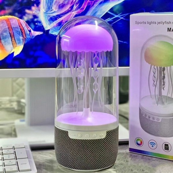 Медуза Bluetooth динамик MAX-113 speaker AND 5349, портативная блютуз колонка ночник Jellyfish, аккумуляторная RGB колонка