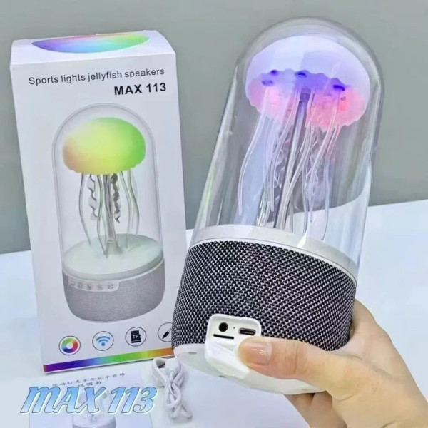 Медуза Bluetooth динамик MAX-113 speaker AND 5349, портативная блютуз колонка ночник Jellyfish, аккумуляторная RGB колонка