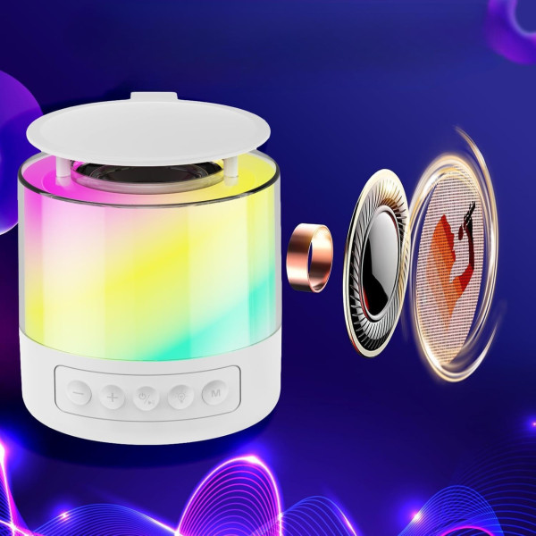Портативная Bluetooth колонка, беспроводная акустика с микрофоном, колонка для караоке, мини колонка с подсветкой RGB, speaker K19