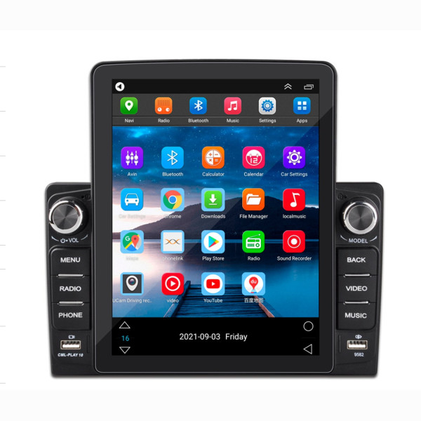 Автомагнитола 2DIN Android с экраном 9.5, магнитола с CarPlay Android Auto GPS WiFi Bluetooth, мультимедийный центр 9582A
