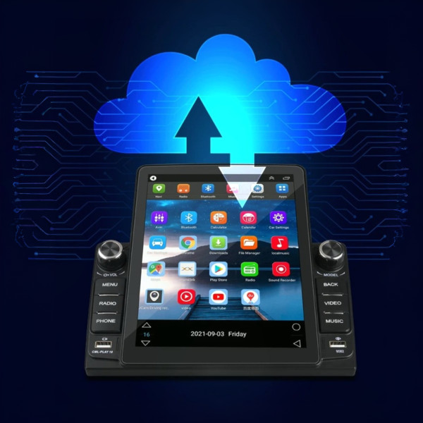 Автомагнитола 2DIN Android с экраном 9.5, магнитола с CarPlay Android Auto GPS WiFi Bluetooth, мультимедийный центр 9582A