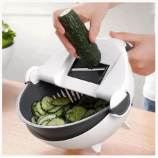 Терка-овощерезка многофункциональная Basket Vegetable Cutter с контейнером, кухонная овощерезка с насадками, терка с контейнером