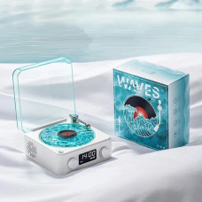 Ночник Vinyl Waves Player ретро-проигрыватель, ночник с эффектом морских волн, LED ночная лампа с Bluetooth колонкой, ретро ночник