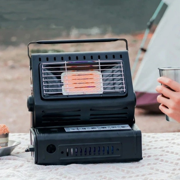 Портативный газовый обогреватель 2в1 газовая плитка-печь 1300W, туристический газовый обогреватель с функцией приготовления пищи