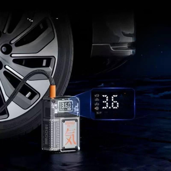 Аккумуляторный автомобильный компрессор ST-9619C 15000 мАч с цифровым дисплеем, беспроводной насос для шин, портативный