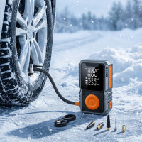 Аккумуляторный автомобильный компрессор De-FX391 5000мАч с цифровым дисплеем, беспроводной автокомпрессор 150 PSI, портативный нас