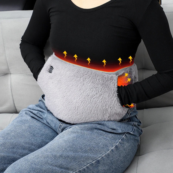 Грелка для талии и рук Warm Stomach USB, электрический нагревательный пояс с графеновым подогревом 3 режима температуры, пояс-грел