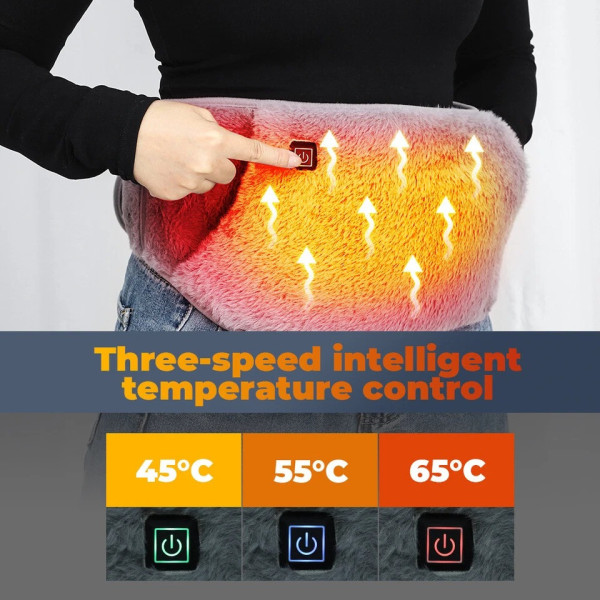 Грелка для талии и рук Warm Stomach USB, электрический нагревательный пояс с графеновым подогревом 3 режима температуры, пояс-грел