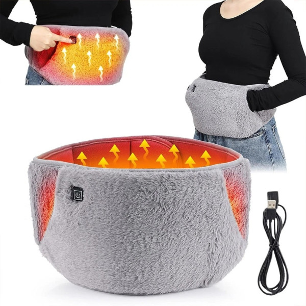 Грелка для талии и рук Warm Stomach USB, электрический нагревательный пояс с графеновым подогревом 3 режима температуры, пояс-грел