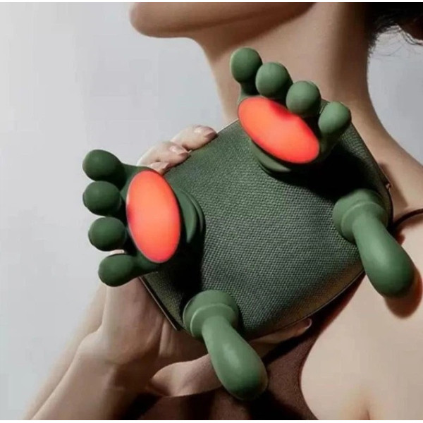 Электрический массажер для шеи и плеч Shoulders & Neck, беспроводной шиацу массажер с инфракрасным прогревом, массажер для спины
