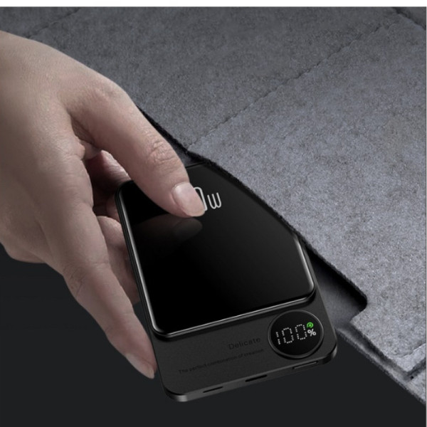 Повербанк PowerBank Q9 5000 mAh, беспроводной power bank с дисплеем, внешний аккумулятор с быстрой зарядкой Type-C