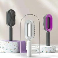 Массажная 3D щетка для волос Central Hollow Cushion Comb, расческа с кнопкой очищения, щетка для массажа кожи головы