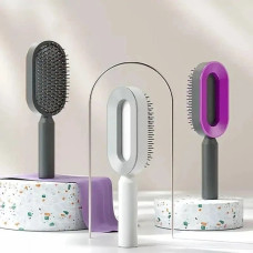 Массажная 3D щетка для волос Central Hollow Cushion Comb, расческа с кнопкой очищения, щетка для массажа кожи головы