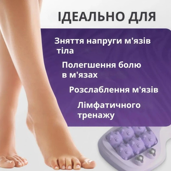 Массажер для ног Cat Claw Style Foot Massager, роликовый массажер для стоп 12 роликов 4 магнита, массажер для ступней и икр 360°