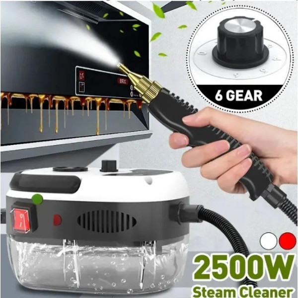 Пароочиститель Steam Cleaner 2500 Вт, универсальный парогенератор, ручной пароочиститель отпариватель с насадками, портативный пар