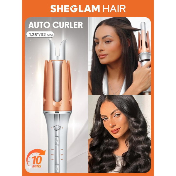 Автоматическая плойка для волос Sheglam Hair Curler Bella, автоматическая плойка для локонов, стайлер для завивки волос
