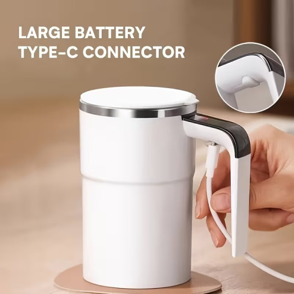 Кружка с автоперемешиванием, автоматическая магнитная чашка, self stirring mug USB, термокружка для кофе и напитков 380 мл