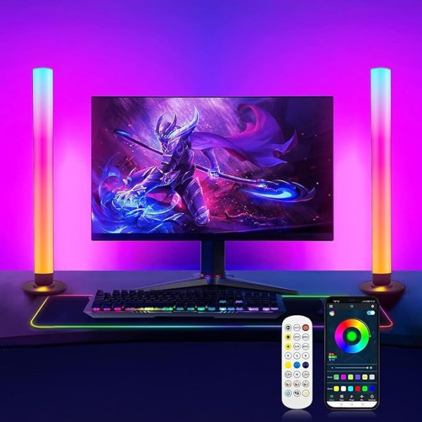 Торшер LED напольный RGB с пультом, светильник интерьерный цветной, лампа декоративная напольная, подсветка для комнаты KBB-3A 2шт