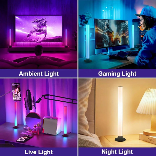 Торшер LED напольный RGB с пультом, светильник интерьерный цветной, лампа декоративная напольная, подсветка для комнаты KBB-3A 2шт