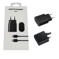 Зарядное устройство USB-C 25W PD 2в1 с кабелем Type-C to Type-C, адаптер быстрой зарядки, блок питания PD 3.0 Fast Charge