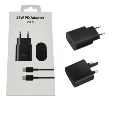 Зарядное устройство USB-C 25W PD 2в1 с кабелем Type-C to Type-C, адаптер быстрой зарядки, блок питания PD 3.0 Fast Charge