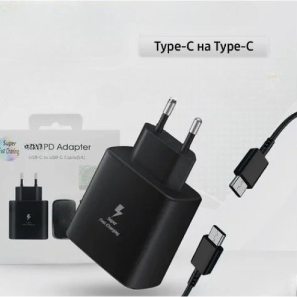 Зарядное устройство USB-C 25W PD, сетевой адаптер Type-C, блок быстрой зарядки для смартфона и планшета PD Adapter 9173 черный
