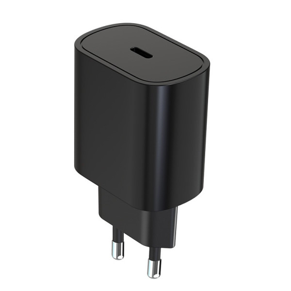 Зарядное устройство USB-C 25W PD, сетевой адаптер Type-C, блок быстрой зарядки для смартфона и планшета PD Adapter 9173 черный