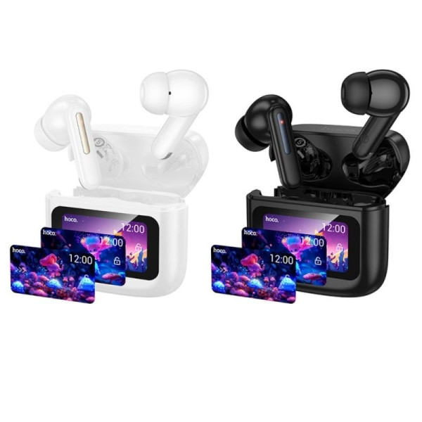 Беспроводные наушники HOCO EQ14 Cool Color Bluetooth, гарнитура BT headset с сенсорным дисплеем, True Wireless