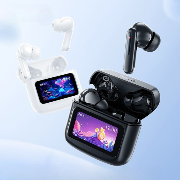 Беспроводные наушники HOCO EQ14 Cool Color Bluetooth, гарнитура BT headset с сенсорным дисплеем, True Wireless