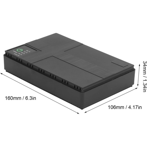 Источник бесперебойного питания UPS 10400 mAh 36W для роутера и сетевого оборудования, черный