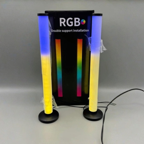 Лампа-торшер KBB-3A LED RGB 2 шт, настольный вертикальный торшер, напольная LED лампа с пультом, RGB торшер для комнаты