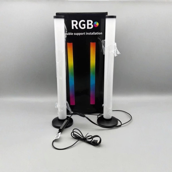 Лампа-торшер KBB-3A LED RGB 2 шт, настольный вертикальный торшер, напольная LED лампа с пультом, RGB торшер для комнаты