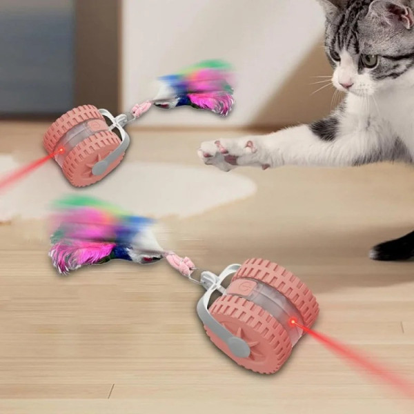 Интерактивная игрушка для котов с лазером и автокаткой Interactive Pet Ball, USB, с датчиками движения, автоматическая игрушка для