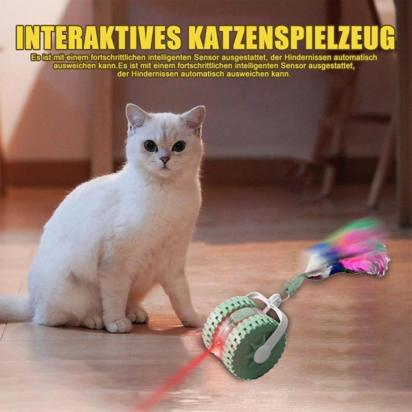 Интерактивная игрушка для котов с лазером и автокаткой Interactive Pet Ball, USB, с датчиками движения, автоматическая игрушка для