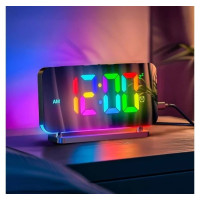 Электронные настольные часы VST-888H RGB с LED зеркальным дисплеем, цифровые настольные часы с подсветкой