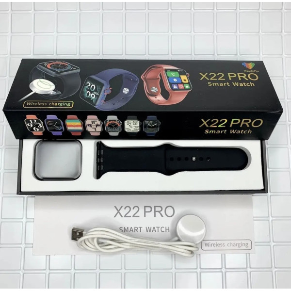 Смарт-часы X22 Pro с измерением пульса, давления, SpO2, шагов и сна, умные часы с фитнес трекером, спортивными режимами