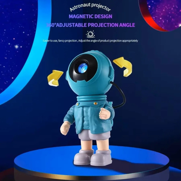 Проектор звездного неба Astronaut Infinity Star с картриджами, ночник астронавт с пультом, LED лампа проектор космоса для детской
