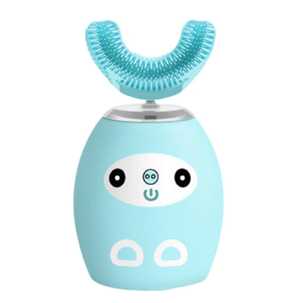 Детская электрическая зубная щетка U-shaped Electric Toothbrush, ультразвуковая силиконовая щетка-капа для детей, U-образная аккум