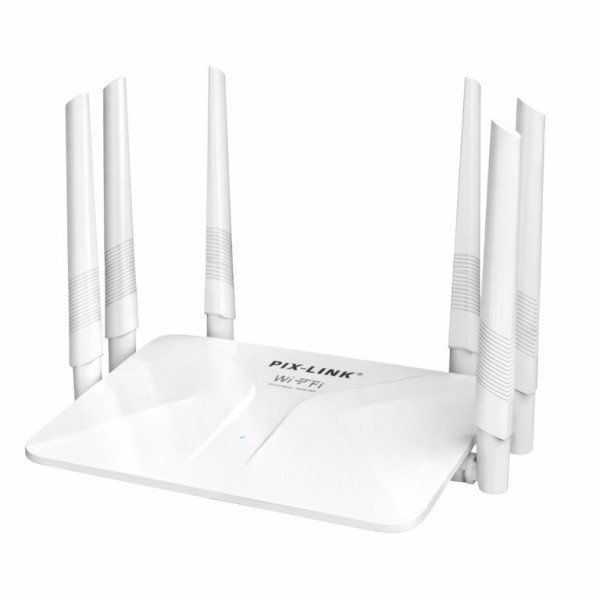 Wi-Fi роутер Pix-Link LV-WP50Q (LV-WR50Q) маршрутизатор с 6 антеннами 300 Мбит/с 2.4 ГГц, беспроводной интернет роутер для дома
