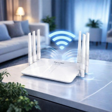 Wi-Fi роутер Pix-Link LV-WP50Q (LV-WR50Q) маршрутизатор с 6 антеннами 300 Мбит/с 2.4 ГГц, беспроводной интернет роутер для дома