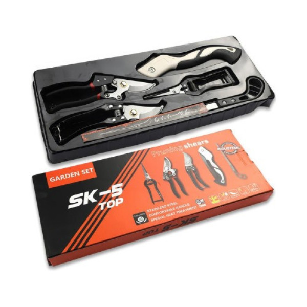 Садовый набор инструментов 5 в 1 Garden Set SK-5 с секаторами, ножницами и пыльцей, набор садовых инструментов для обрезки деревье