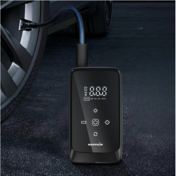 Портативный автокомпрессор M-903A аккумуляторный насос для колес 150 PSI power bank 6000 mAh LED фонарь компрессор для авто