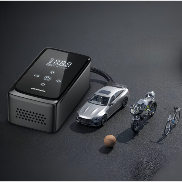 Портативный автокомпрессор M-903A аккумуляторный насос для колес 150 PSI power bank 6000 mAh LED фонарь компрессор для авто