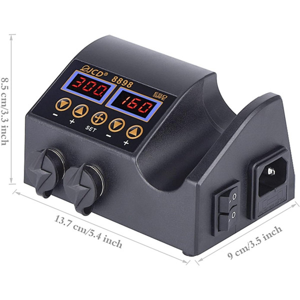 Паяльная станция 2в1 JCD 8898 750W термофен + паяльник, станция для ремонта электроники, фен для пайки SMD, паяльный набор