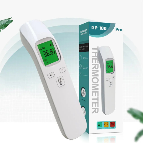 Бесконтактный инфракрасный термометр GP-100 Pro цифровой градусник для тела и объектов электронный термометр лобовой