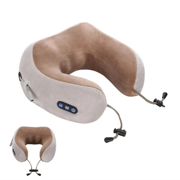 Массажная подушка для шеи U-shaped massage pillow массажер для шеи и плеч ортопедическая подушка с эффектом памяти