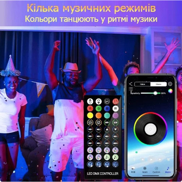 Светодиодная гирлянда 10 м Bluetooth RGB LED лента управления с телефона USB Dreamcolor уличная гирлянда для дома сада