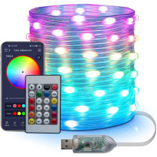 Светодиодная гирлянда 5 м Bluetooth RGB LED лента управления с телефона USB Dreamcolor уличная гирлянда для дома сада
