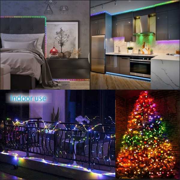 Светодиодная гирлянда 10 м Bluetooth RGB LED лента управления с телефона USB Dreamcolor уличная гирлянда для дома сада