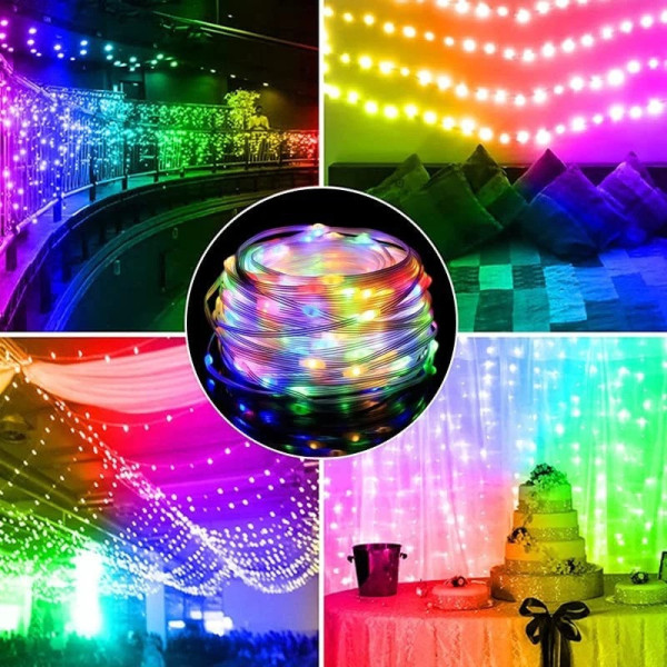 Светодиодная гирлянда 5 м Bluetooth RGB LED лента управления с телефона USB Dreamcolor уличная гирлянда для дома сада